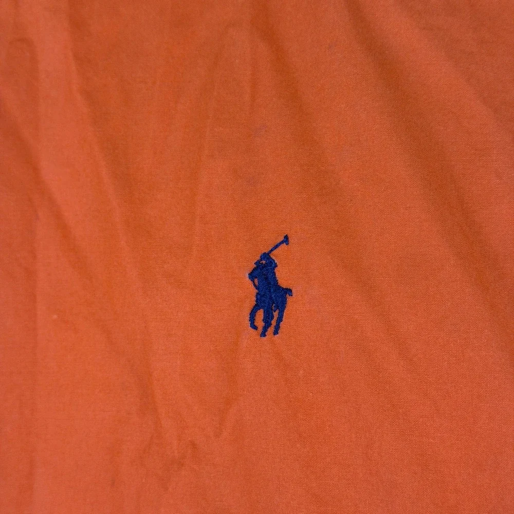 Vintage Polo Ralph Lauren Harrington Puffer Jacket Mens XL Orange Hi Tech Down